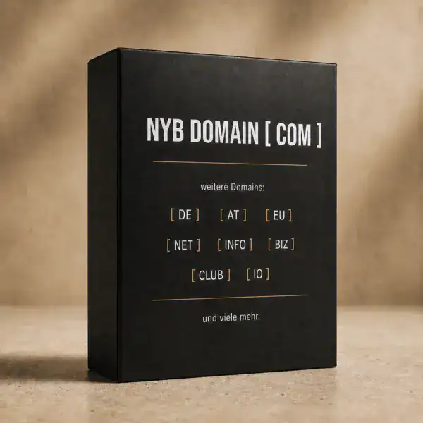 WordPress Domain-Management-Box mit verschiedenen Domain-Optionen.
